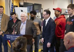 February 27, 2024: Sens. Costa, Fontana, and Brewster, all graduates of Community College of Allegheny County, joined Gov. Josh Shapiro today at CCAC’s new, $43 million Center for Education, Innovation, and Training on Pittsburgh’s North Shore to talk about the governor’s plan to reinvest in and reshape postsecondary education in the commonwealth.