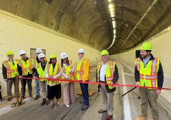 May 28, 2025: Senator Fontana participated in a ribbon cutting ceremony on May 28 for the reopening of the Armstrong Tunnel’s inbound lane. The two-year rehabilitation project included concrete repairs, removal of the ceramic tile liner and replacement with fireproof wall panels, masonry cleaning, lighting, electrical and fire detection and suppression system upgrades, installation of a CCTV monitoring system, and placement of new pavement curb, sidewalk, signs and pavement markings. 