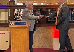 September 28, 2023: Senator Fontana attended a ceremony on September 28 on the Queen Paddlewheel Boat to celebrate the 65th anniversary of the Gateway Clipper Fleet. Senator Fontana presented third-generation family Owner and President, Terry Wirginis, with a Citation from the Pennsylvania Senate. Senator Fontana was joined by County Executive Rich Fitzgerald, Pittsburgh City Council President Teresa Kail-Smith, City of Pittsburgh Mayor Ed Gainey, and State Representative Dan Deasy.