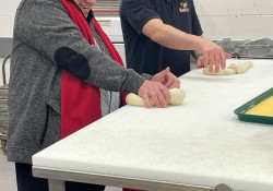 December 2023: Senator Fontana toured Mancini’s Bakery in Stowe Township last week. Mancini’s, family-owned for nearly a century, employs 48 people at the bakery and retail shop in Stowe and the retail shop in the Strip District. Owner Nick Hartner and his mother Mary Mancini Hartner hosted the tour and provided Senator Fontana an opportunity to participate in the bread-making process.