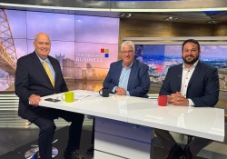 June 23, 2024: Senator Fontana appeared on WPXI’s weekly program, Our Region’s Business, on Sunday to speak about his legislation to expand the state’s Local Economic Revitalization Tax Assistance (LERTA) program. The program allows for tax exemptions for certain designated, industrial, commercial and other business property so that companies or merchants pay no property taxes on the new value added to rehabilitation or construction. Unfortunately, LERTA is still capped at the 1977 level of 10 years. Senator Fontana’s legislation would expand the LERTA cap to 20 years. He is pictured with Bill Flanagan, Special Advisor to the Allegheny Conference and Tom Frank, Executive Director of NAIOP’s Pittsburgh chapter.
