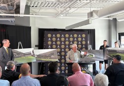 Agosto 2025: Senator Fontana spoke at a press conference last week at Highmark Stadium where the Pittsburgh Riverhounds announced plans to expand the stadium from 5,500 seats to 15,000. The project will allow the club the opportunity to qualify for the new United Soccer League Division One, which will launch in 2028, and host larger events and concerts.  