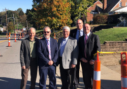October 2019: Senator Fontana and Representative Dan Deasy joined Dave Montz – Green Tree Borough Manager, Mark Sampogna – Green Tree Council President, and John Novak – Green Tree Councilperson last week to view sidewalk upgrades made along Greentree Road as a result of state multimodal funding the borough received.
