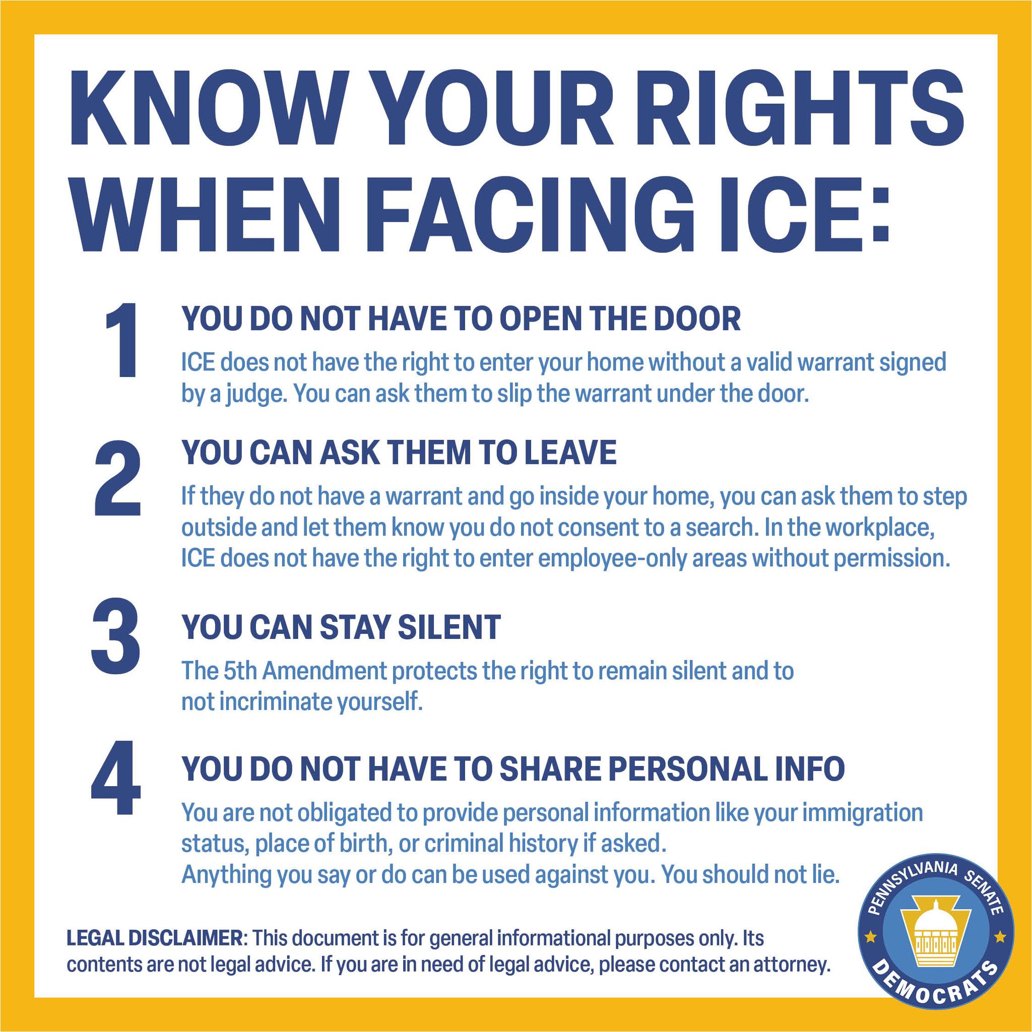 Know Your Rights when Facing Ice